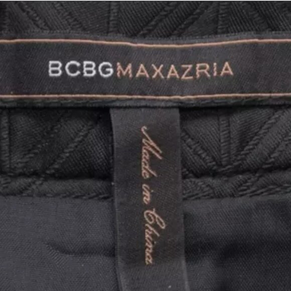 BCBG MaxAzria Black Quilted Zip Slit Mini Skirt - Picture 4 of 5